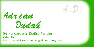 adrian dudak business card